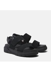 Sandale Timberland "GREYFIELD SANDAL BACKSTRAP SANDAL", Damen, Gr. 37,5 (6,5), schwarz (blk suede), Leder, Schuhe Sandale