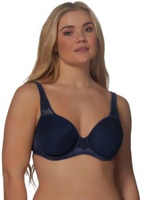 B&uuml;gel-BH ELBRINA "Spacer Bra", Damen, Gr. 85, Cup C, blau (dunkelblau), Spitze, Obermaterial: 50% Polyester, 42% Polyamid, 8% Elasthan, unifarben, comfort fit, BHs B&uuml;gel-BH, vorgeformte Cups, breite Tr&auml;ger, mit B&uuml;gel, mit Spitze, feminin