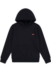 Hoodie LEVI'S KIDS "LVB MINI BATWING PULL OVER HOO", Jungen, Gr. 6 (116), schwarz, Sweatware, Obermaterial: 62% Baumwolle, 38% Polyester, bequem, angesetztes B&uuml;ndchen, Sweatshirts Hoodie, for BOYS