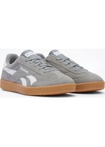Sneaker Reebok CLASSIC "REEBOK SMASH EDGE", Damen, Gr. 45,5, grau (grau3, wei&szlig;, gum1), Leder, Synthetik, Schuhe Sneaker