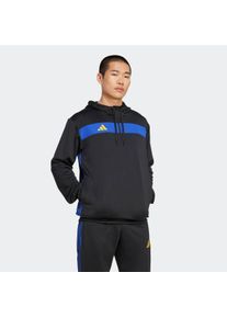 Kapuzensweatshirt adidas Performance "TIRO ES SW HD", Herren, Gr. M, gelb (schwarz, semi lucid blau, crew gelb), Obermaterial: 100% Polyester, normal, Rundhals, Sweatshirts Kapuzensweatshirt