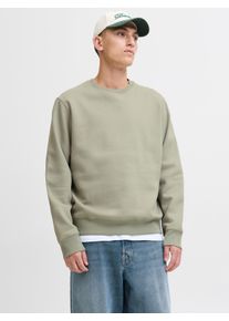 Jack & Jones Sweatshirt JACK & JONES "JJESTAR BASIC SWEAT CREW NECK NOOS", Herren, Gr. S, gr&uuml;n (seagrass), angeraute Sweatware, Obermaterial: 70% Baumwolle, 30% Polyester, unifarben, relaxed fit taillenbedeckt, Rundhals, Rippb&uuml;ndchen, Sweatshirts Sweatshirt, mit Rundhalsausschnitt