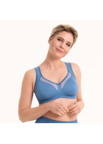 Gemoldeter BH ANITA SINCE 1886 "Clara", Damen, Gr. 85, Cup D, blau (blau heaven), Microtouch, Obermaterial: 80% Polyamid, 20% Elasthan, Mesh, Netz, leicht transparent, matt, unifarben, Basic, figurumspielend, BHs Gemoldeter BH, Cup C-G, mit Print, entlastende Komforttr&auml;ger, ohne B&uuml;gel, feminin