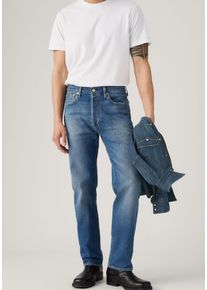 Levi's Straight-Jeans LEVI'S "501 LEVI'S ORIGINAL", Herren, Gr. 32, L&auml;nge 30, blau (the fairway), Denim/Jeans, Obermaterial: 99% Baumwolle, 1% Elasthan, normal lang, Jeans Straight-Jeans, mit Markenlabel