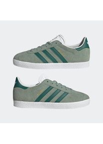 Sneaker adidas originals "GAZELLE", M&auml;dchen, Gr. 38,5, silber (silber gr&uuml;n, collegiate gr&uuml;n, cloud wei&szlig;), Leder, Synthetik, Schuhe Sneaker, f&uuml;r Kinder und Jugendliche
