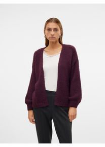 V&eacute;ro Moda Strickjacke VERO MODA "VMMAYBE LS OPEN CARDIGAN GA REP", Damen, Gr. M, winetasting, Strick, Obermaterial: 100% Polyester, unifarben, loose fit h&uuml;ftbedeckend, ohne Ausschnitt, Rippb&uuml;ndchen, Strickjacken Strickjacke
