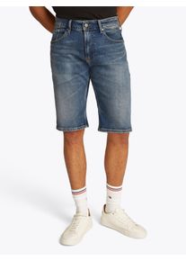 Jeansshorts Tommy Jeans "RONNIE SHORT", Herren, Gr. 30, N-Gr, blau (schwarz denim), Denim/Jeans, Obermaterial: 99% Baumwolle, 1% Elasthan, Jeans Jeansshorts