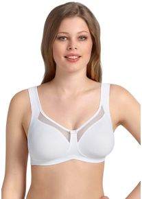 Gemoldeter BH ANITA SINCE 1886 "Clara", Damen, Gr. 100, Cup E, wei&szlig;, Microtouch, Obermaterial: 80% Polyamid, 20% Elasthan, Mesh, Netz, leicht transparent, matt, unifarben, Basic, figurumspielend, BHs Gemoldeter BH, Cup C-G, mit Print, entlastende Komforttr&auml;ger, ohne B&uuml;gel, feminin