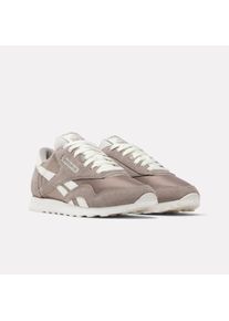 Sneaker Reebok CLASSIC "CLASSIC NYLON", Damen, Gr. 40,5, gritty grau, gritty grau, chalk, Leder, Synthetik, Textil, Schuhe Sneaker
