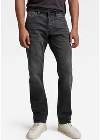G-Star Raw Straight-Jeans G-STAR "Mosa Straight", Herren, Gr. 32, L&auml;nge 34, schwarz (worn schwarz), Denim/Jeans, Obermaterial: 99% Baumwolle, 1% Elasthan, straight fit normal, Jeans Straight-Jeans, mit hellen N&auml;hten