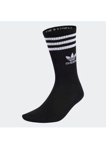 Sportsocken adidas originals "3 STRIP CRW 6PP", Herren, Gr. S (37/39), schwarz, Obermaterial: 52% Baumwolle, 44% Polyester, 3% Elasthan, 1% sonstige Fasern, Socken Sportsocken, f&uuml;r Laufen, 6er-Pack, mit legend&auml;ren 3-Streifen und Trefoil Logo