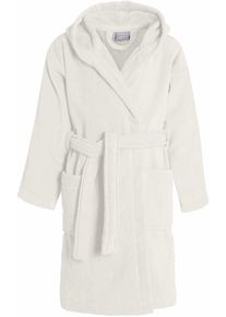 Kinderbademantel Seahorse "Seahorse Pure" Gr. 110, wei&szlig; (wollwei&szlig;), L:72cm, Velours, Hausm&auml;ntel, Kinderbademantel, Langarm, aufgesetzte Taschen