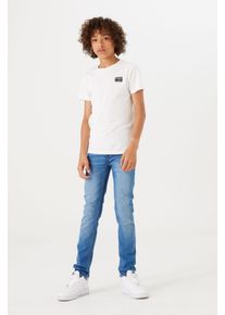 Slim-fit-Jeans Garcia "Tavio", Jungen, Gr. 152, N-Gr, blau (medium blau used), Denim/Jeans, Obermaterial: 99% Baumwolle, 1% Elasthan, slim fit, Jeans Slim-fit-Jeans, for BOYS