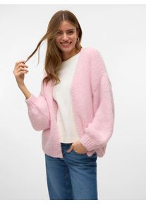 V&eacute;ro Moda Strickjacke VERO MODA "VMMAYBE LS OPEN CARDIGAN GA REP", Damen, Gr. M, parfait pink, Strick, Obermaterial: 100% Polyester, unifarben, loose fit h&uuml;ftbedeckend, ohne Ausschnitt, Rippb&uuml;ndchen, Strickjacken Strickjacke