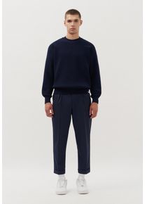 Strickpullover STUDIO SEIDENSTICKER "Studio", Herren, Gr. M, blau (navy), 100% Polyester, oversize, Rundhals, Pullover Strickpullover, Langarm Rundhals