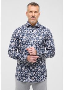 Langarmhemd Eterna "SLIM FIT", Damen, Gr. 40, Normalgr&ouml;&szlig;en, blau (dunkelblau), Twill, 100% Baumwolle, schmal, Manschette, Hemden Langarmhemd, NON IRON (b&uuml;gelfrei)