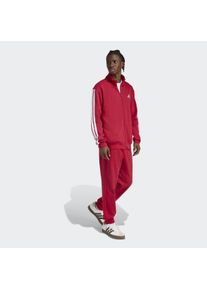 Trainingsanzug adidas Sportswear "3-STREIFEN FLEECE", Herren, Gr. XXL, active maroon, wei&szlig;, Obermaterial: 70% Baumwolle, 30% Polyester, Sportanz&uuml;ge Trainingsanzug