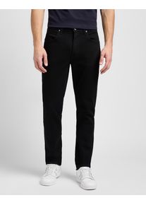 Straight-Jeans Lee "Brooklyn", Herren, Gr. 38, L&auml;nge 32, schwarz (clean, schwarz), Denim/Jeans, Obermaterial: 98% Baumwolle, 2% Elasthan, normal lang, Jeans Straight-Jeans