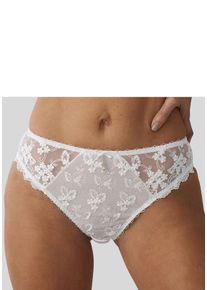 Slip Lascana, Damen, Gr. 56/58, wei&szlig;, Microtouch, Obermaterial: 50% Polyamid, 30% Polyester, 20% Elasthan, Unterhosen Slip, Dessous mit sch&ouml;ner Bl&uuml;mchen-Stickereispitze, Topseller