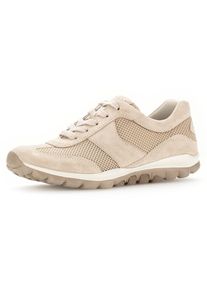 Keilsneaker ROLLINGSOFT, Damen, Gr. 39, beige, Textil, Veloursleder, Schuhe Keilsneaker, Freizeitschuh, Halbschuh, Schn&uuml;rschuh mit Logoschriftzug