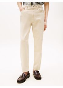 Tapered-fit-Jeans Tommy Hilfiger "HARLEM Tapered Fit", Herren, Gr. 34, L&auml;nge 32, beige (soft cream), Denim/Jeans, Obermaterial: 100% Baumwolle, normal kn&ouml;chellang, Jeans Tapered-fit-Jeans, in grauer Waschung