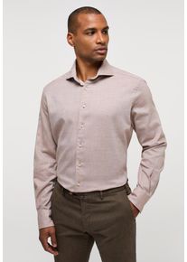Langarmhemd Eterna "MODERN FIT", Damen, Gr. 44, Normalgr&ouml;&szlig;en, sand, Flanell, 52% cotton, 10% Schurwolle, 38% Lyocell, tailliert, Manschette, Hemden Langarmhemd