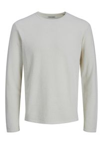 Jack & Jones Strickpullover JACK & JONES "JJSHAWN KNIT CREW NECK", Herren, Gr. S, wei&szlig; (cloud dancer), Strick, Obermaterial: 70% Baumwolle, 30% Polyester, unifarben, regular fit, Rundhals, Pullover Strickpullover