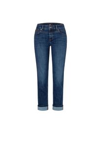 Slim-fit-Jeans MAC "RICH SLIM", Damen, Gr. 44, L&auml;nge 32, schwarz sea blau, Denim/Jeans, Obermaterial: 82% Baumwolle, 9% Polyester, 5% Elastomultiester, 4% Elasthan, unifarben, slim fit lang, Jeans Slim-fit-Jeans, mit Stretch