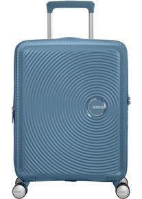 Hartschalen-Trolley American Tourister "SOUNDBOX, in verschiedenen Farben und Gr&ouml;&szlig;en", Herren, Gr. B/H/T: 40cm x 55cm x 20cm 35,5 l, blau (stone blau), Polypropylen, unifarben, Koffer Hartschalen-Trolley, Reisekoffer Trolley Aufgabegep&auml;ck TSA-Zahlenschloss Volumenerweiterung
