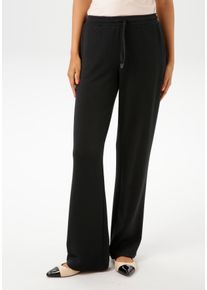 Jogginghose Aniston CASUAL, Damen, Gr. 40, N-Gr, schwarz, Jersey, Obermaterial: 49% Modal, 46% Polyester, 5% Elasthan, unifarben, l&auml;ssig geschnitten lang, Hosen Jogginghose, aus super weicher, elastischer Jersey-Qualit&auml;t, Topseller