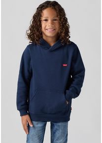 Hoodie LEVI'S KIDS "LVB MINI BATWING PULL OVER HOO", Jungen, Gr. 14 (164), blau (marineblaus), Sweatware, Obermaterial: 60% Baumwolle, 40% Polyester, bequem, angesetztes B&uuml;ndchen, Sweatshirts Hoodie, for BOYS