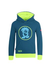 Kapuzensweatshirt Trollkids "KIDS TROLL SWEATER", M&auml;dchen, Gr. 164, petrol, lime, Jersey, Obermaterial: 80% Baumwolle, 20% Polyester, Sweatshirts Kapuzensweatshirt