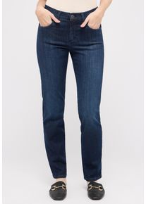 5-Pocket-Jeans Angels "DOLLY 3.0", Damen, Gr. 46, L&auml;nge 30, blau (schwarz indigo used), Denim/Jeans, Obermaterial: 92% Baumwolle, 6% Polyester, 2% Elasthan, straight fit lang, Jeans 5-Pocket-Jeans