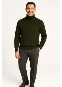 Jack & Jones Rollkragenpullover JACK & JONES "JJROY KNIT ROLL NECK AW25", Herren, Gr. S, duffel bag, Strick, Obermaterial: 100% Polyacryl, unifarben, relaxed fit, Rippb&uuml;ndchen, Pullover Rollkragenpullover