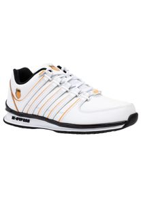 Sneaker K-Swiss "RINZLER", Herren, Gr. 42, wt, orngppy, bk, Leder, Schuhe Sneaker