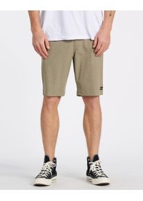 2-in-1-Shorts Billabong "Crossfire Mid", Damen, Gr. 34L, gr&uuml;n (khaki), Obermaterial:64% Microfaser, 22% Walkfrottier, 8% Elasthan, 6% Polyamid;, Hosen 2-in-1-Shorts