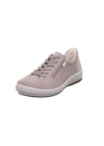 Sneaker Legero "TANARO 5.0", Damen, Gr. 42, griffin (hellgrau), Veloursleder, unifarben, Schuhe Sneaker, Komfortschuh, Freizeitschuh, Schn&uuml;rschuh mit Rei&szlig;verschluss