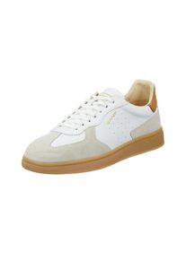 Sneaker Gant "Cuzmo", Herren, Gr. 42, wei&szlig;, Leder, Veloursleder, Schuhe Sneaker, Retro Sneaker, Schn&uuml;rschuh mit wertiger Lederinnensohle