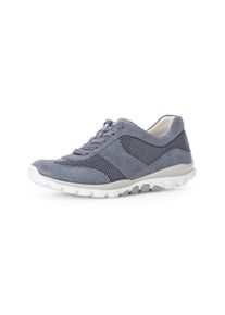 Keilsneaker ROLLINGSOFT, Damen, Gr. 35, blau, Textil, Veloursleder, Schuhe Keilsneaker, Freizeitschuh, Halbschuh, Schn&uuml;rschuh mit Logoschriftzug