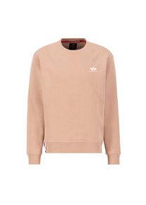 Sweater Alpha Industries "Basic Sweatshirt SL", Herren, Gr. S, orange (dusty coral), Obermaterial: 80% Baumwolle, 20% Polyester, regular fit, Sweatshirts Sweater