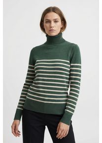Rollkragenpullover Saint Tropez "MilaSZ St. Rollneck", Damen, Gr. XXL, braun (june braun rice stripe), Strick, Obermaterial: 80% Viskose, 20% Polyacryl, gestreift, regular fit normal, Pullover Rollkragenpullover