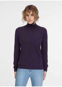 Rollkragenpullover Ragwear "UNNITY", Damen, Gr. XS (34), lila (plum), Strick, Obermaterial: 50% Polyacryl, 28% Polyester, 22% Nylon, unifarben, Rippstrickb&uuml;ndchen, Pullover Rollkragenpullover