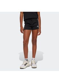 Shorts adidas Sportswear "ESSENTIALS KIDS", Damen, Gr. 128, N-Gr, schwarz-wei&szlig; (schwarz, wei&szlig;,), Obermaterial: 55% Baumwolle, 36% Polyester, 9% Viskose, Hosen Shorts, f&uuml;r Kinder und Teens, sportlicher Look mit 3-Streifen