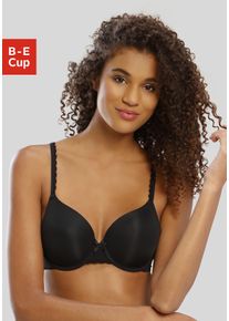 Schalen-BH s.Oliver "Camille", Damen, Gr. 80, Cup C, schwarz, Microtouch, Obermaterial: 72% Polyamid, 16% Polyester, 12% Elasthan, Basic, BHs Schalen-BH, mit Spitzentr&auml;ger, Basic Dessous