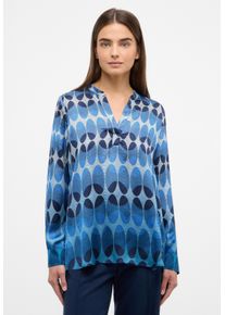 Longbluse Eterna "LOOSE FIT", Damen, Gr. 36, blau (navy), 100% Viskose, Blusen Longbluse