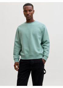 Jack & Jones Sweatshirt JACK & JONES "JJESTAR BASIC SWEAT CREW NECK NOOS", Herren, Gr. M, blau (mineral blau), angeraute Sweatware, Obermaterial: 70% Baumwolle, 30% Polyester, unifarben, relaxed fit taillenbedeckt, Rundhals, Rippb&uuml;ndchen, Sweatshirts Sweatshirt, mit Rundhalsausschnitt