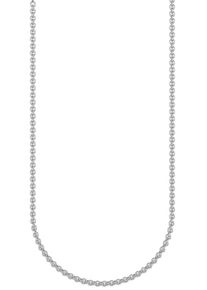 Collierkettchen Firetti "Schmuck Geschenk Silber 925 Rundankerkettengl. in mehreren Breiten" Gr. 50, silber (silberfarben, rhodiniert), Halsketten, Damen, 50, Silber 925 (Sterlingsilber), B: 2,4mm, Collierkettchen, Made in Germany, B:2,4mm