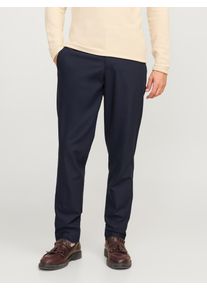 Jack & Jones Chinohose JACK & JONES "JPSTACE LEO CHINO NOOS", Herren, Gr. 29, L&auml;nge 32, blau (schwarz navy), Web, Obermaterial: 76% Polyester, 17% Viskose, 7% Elasthan, meliert, regular fit normal, Hosen Chinohose