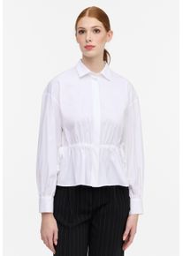 Hemdbluse Eterna "OVERSIZE FIT", Damen, Gr. 44, wei&szlig;, 79% Baumwolle, 3% Elasthan, 18% Polyamid, Blusen Hemdbluse, EASY IRON (b&uuml;gelleicht)