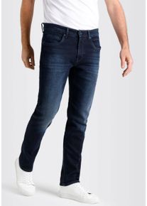 Straight-Jeans MAC "Arne Pipe", Herren, Gr. 35, L&auml;nge 32, blau (blau, schwarz), Denim/Jeans, Obermaterial: 93% Baumwolle, 5% Elastomultiester, 2% Elasthan, Jeans Straight-Jeans
